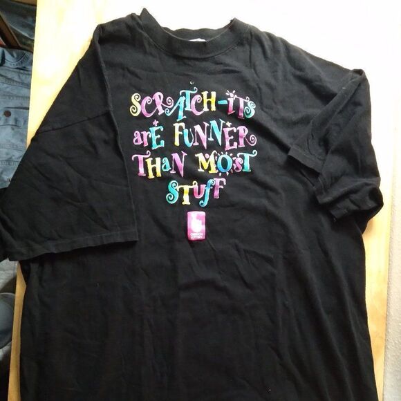 Vintage 90s Oregon Lottery Scratch-Its Are Fun T-Shirt - Picture 2 of 7